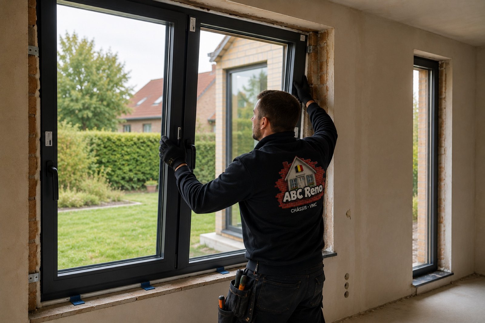 Pose de châssis ABC Reno par un technicien