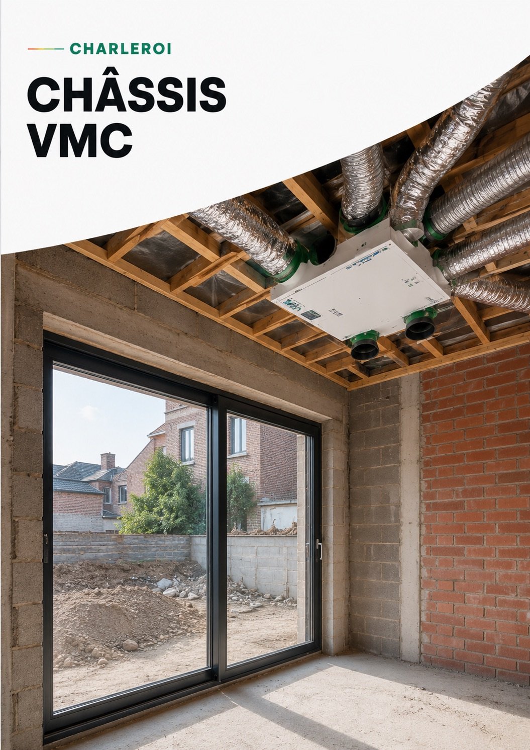 VMC et châssis à Charleroi sur chantier